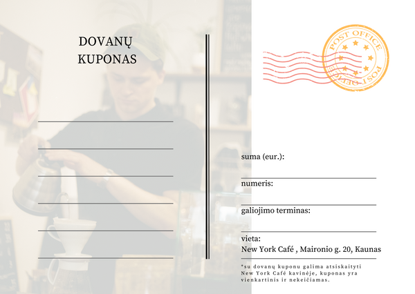 NYC dovanų kuponas 🎁